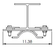 I-Beam Bracket for QR4 Winch