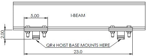 I-Beam Bracket for QR4 Winch